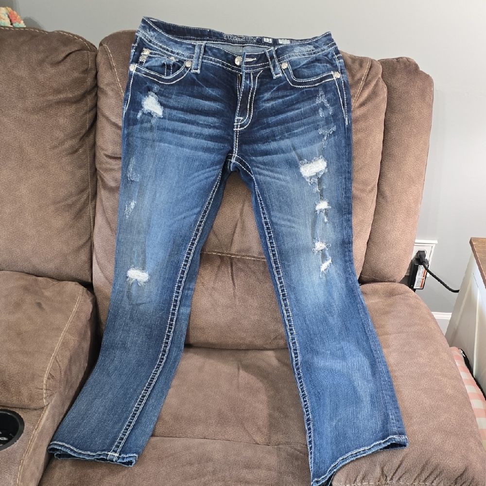 Miss Me Women's Distressed Boot Cut Jeans